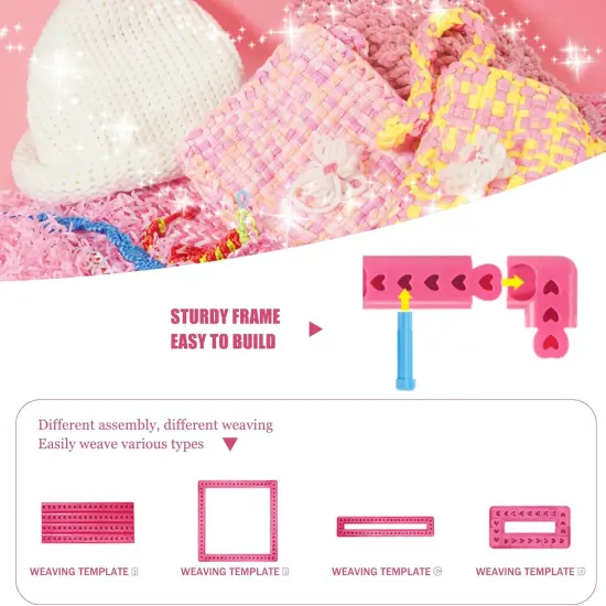 Pot Holder Loom Kit for Kids, Weaving Looms Toys for Kids and Adults {4}