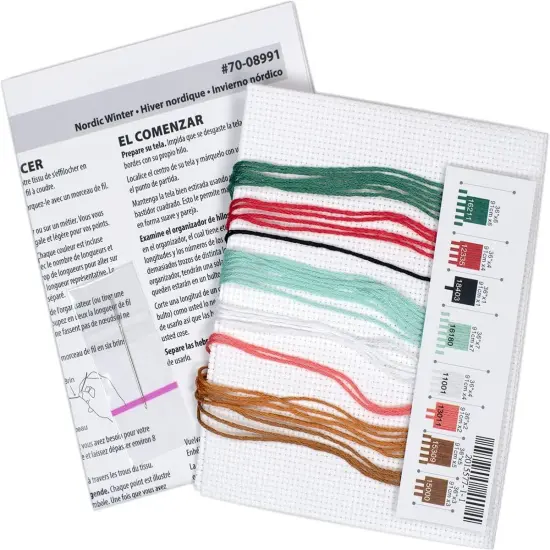 70-08991 Nordic Winter Embroidery Christmas Cross Stitch Kit {2}