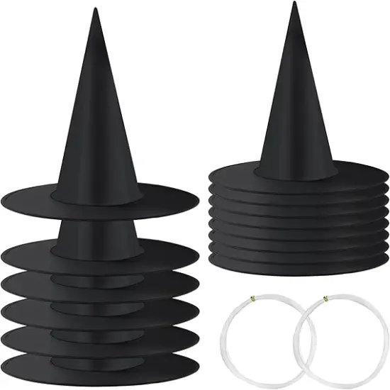 14 Pack Halloween Hanging Witch Hats {1}