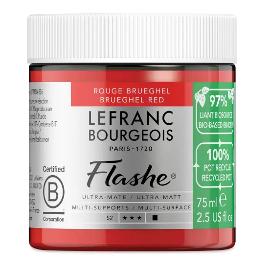 Lefranc Bourgeois Flashe Biobased Paint - Breughel Red, 75 ml {1}