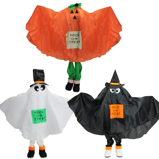 Northlight Ghost, Pumpkin and Bat Standing Halloween Kid Figures - 36" - Set of 3 Black {3}