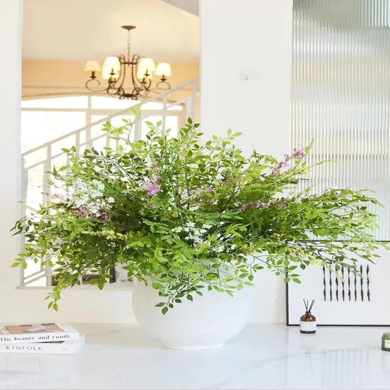 12pcs 44inch Fake Flowers Home Decor Faux Greenery Stems Branches for Vase Artificial Flowers for Spring Wedding Table Centerpieces {1}