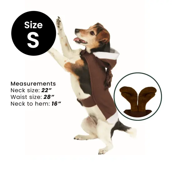 Northlight Reindeer Christmas Costume for Dogs Size: Small Brown {4}