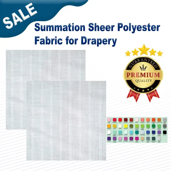 Summation Sheer Polyester Fabric for Drapery {2}