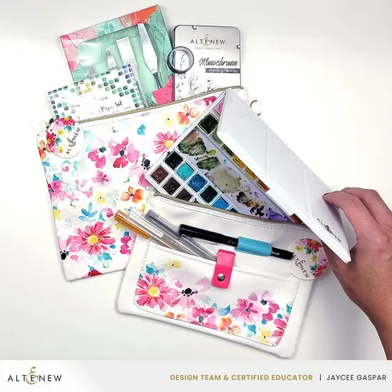 Dreaming in Watercolor Zipper Pouch (280mm x 195mm) {6}