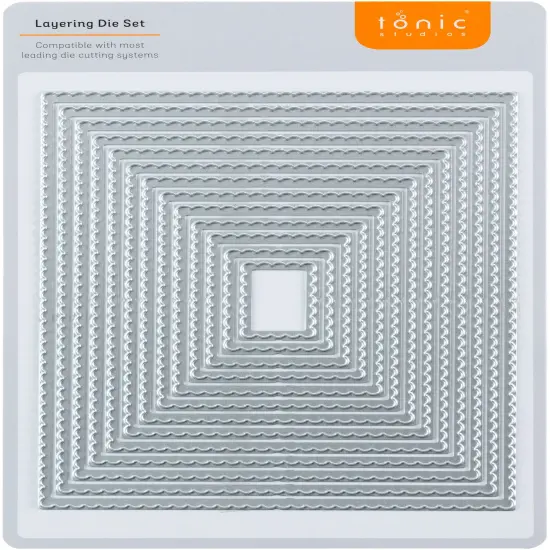 Tonic Studios Die Set-Scalloped Rectangular Layering Basic {1}