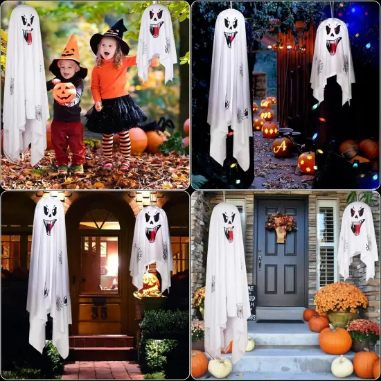 Spooky Halloween Ghost with String Lights {5}