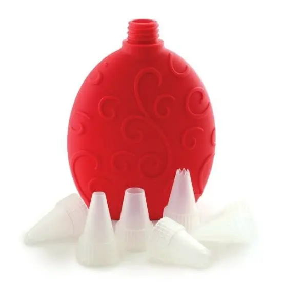 Norpro Silicone Icing Decorator with 6 Tips - Frosting Cookies Cakes Cupcakes {3}