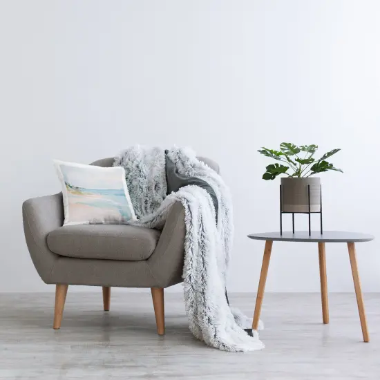 Abstract Beach Edge Decorative Printed Throw Pillow Design by Irena Orlov, 18 x 7 x 18 {2}