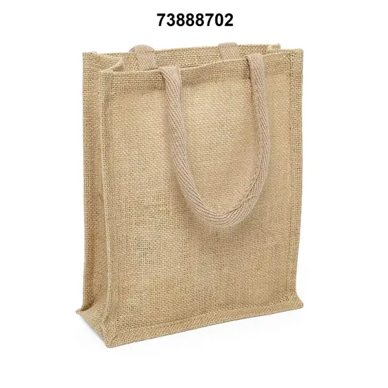 Jute Shopping Bag 9" x 4" x 11" Eco-Friendly and Practical {2}