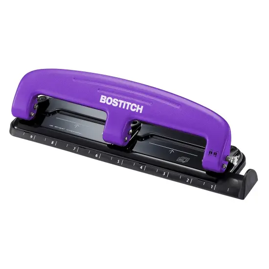 EZ Squeeze&trade; 3-Hole Punch, 12 Sheets, Purple {1}