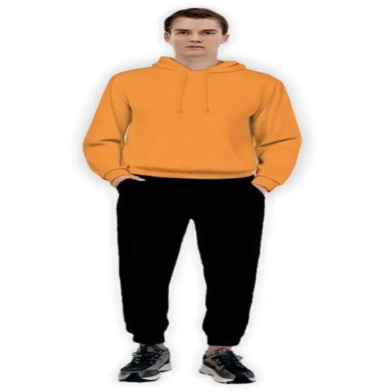 Gildan&reg; DryBlend Crew Neck Long Sleeve Hooded Sweatshirt Safety orange {1}