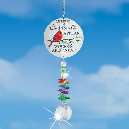 Collections Etc When Cardinals Appear Angels Are Near Crystal Suncatcher {1}