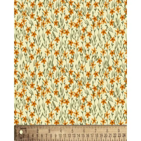 Springtime Wildflowers Field Cotton Fabric | By the Yard | Sewing and Crafting | 44 inches wide {1}