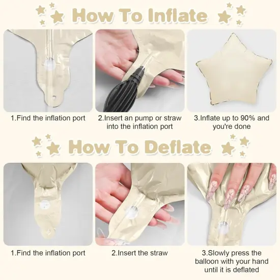 8Inch Large Sand White Apricot Helium Balloon for Birthday Baby Shower Anniversary Party Decorations {6}