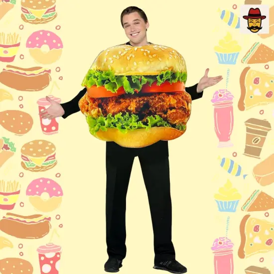Get Real Chicken Sandwich Costume Perfect for Halloween & Theme Parties {6}
