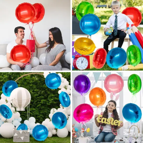 18 Inch Colorful Round Mylar Helium Balloon for Party Decorations {5}