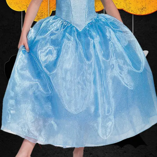 Girl's Cinderella Movie Costume Fairytale Princess Dress with Butterflies {5}