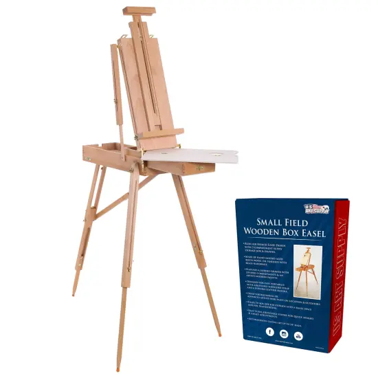 Coronado Small Wooden French Style Field & Studio Sketchbox Easel - Art Easel for Adults, Drawer, Palette - Adjustable Wood Tripod Stand, Portable Artist Table For Painting, Sketching {1}