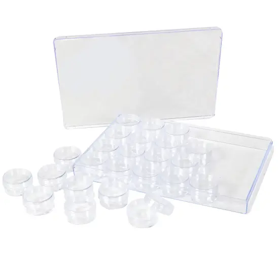 Large Plastic Bead Storage Organizer Box, 24 Jars {6}