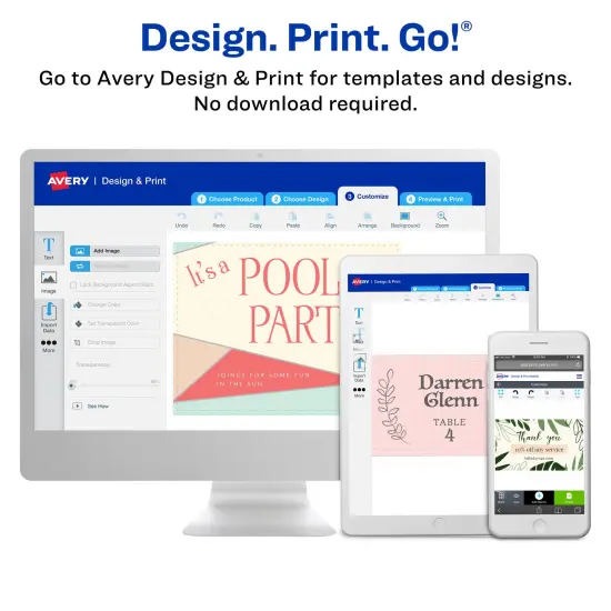 Avery Tags with Metallic Gold Borders and Strings, 2" x 3.5", 40 Total, Laser/Inkjet Printable Tags (3326) {6}