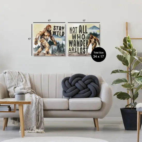 Stupell Industries Woodland Mythical Creature Phrases 2pc Canvas Set By Nicole DeCamp {3}