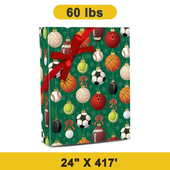 Bright Ornament Gift Wrap Roll 24" x 417' 1 Roll {1}