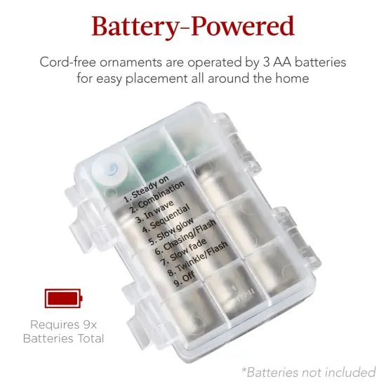 Best Choice Products 3-Piece Hanging Pop-Up Outdoor Christmas Ornaments, LED Lights, 8 Light Functions Gold {6}