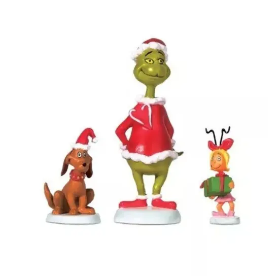 Kitcheniva Grinch Max & Cindy Lou Grinch Village Christmas Ornament {3}