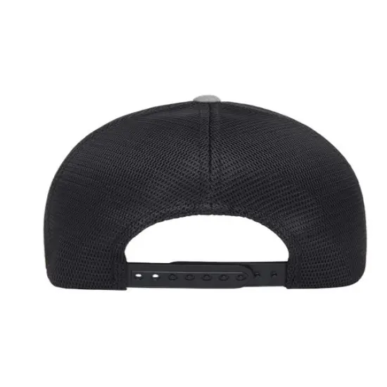 Flexfit&reg; Mesh Back Cap Heather Grey/ Black {2}