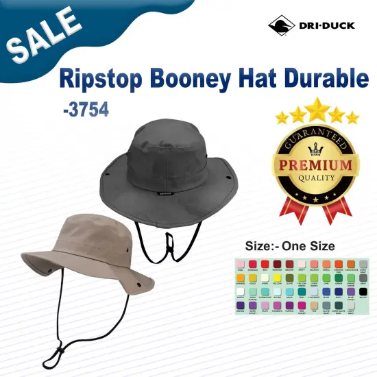 DRI DUCK&reg; Ripstop Booney Hat Durable Charcoal {3}