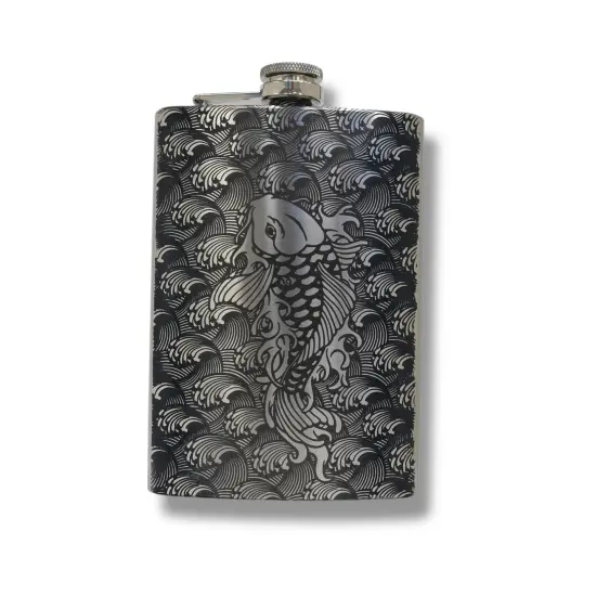 8oz Koi Fish Stainless Steel Flask {1}