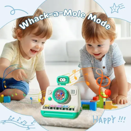 Baby Piano Musical Instruments Toys - Camera Themed Light Up Interactive Toys for Toddlers 1-3 Tummy Time & Infant Activity, 6-12 Month Toys First Birthday Gifts for Boys Girls Learning {5}