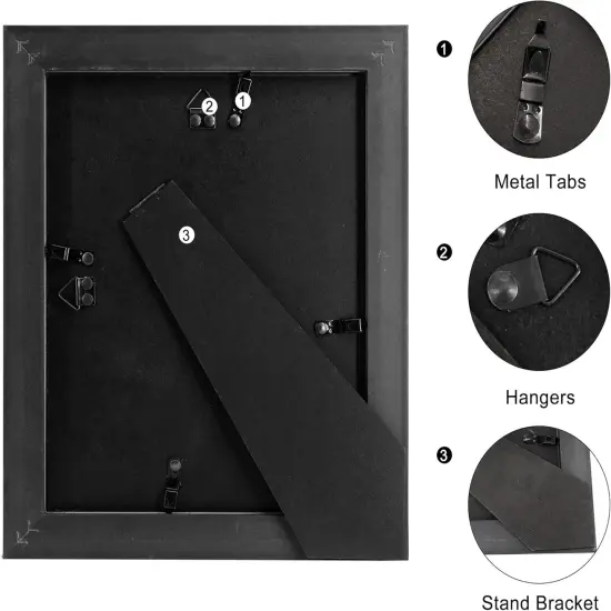 8x10 Picture Frames, Real Glass, Display Photos for Wall or Tabletop {4}