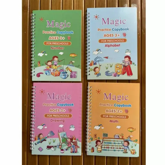 11Pcs Magic Practice Copybook Set Reusable English Calligraphy Number Book kids {1}