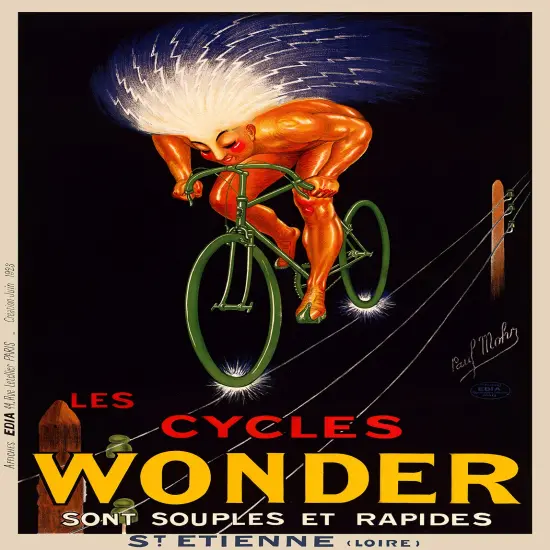 Cycles Wonder - Vintage Bicycle Poster Prints {1}