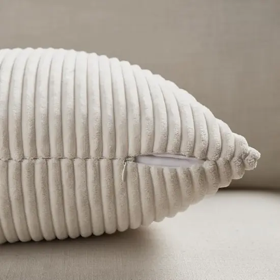 2 Packs Boho Cream Decorative Throw Pillow Covers 18x18 Inch for Living Room Couch Bed Sofa, Rustic Farmhouse Home Decor, Soft Corss Corduroy Patchwork Textured Square Cushion Case 45x45 cm {4}