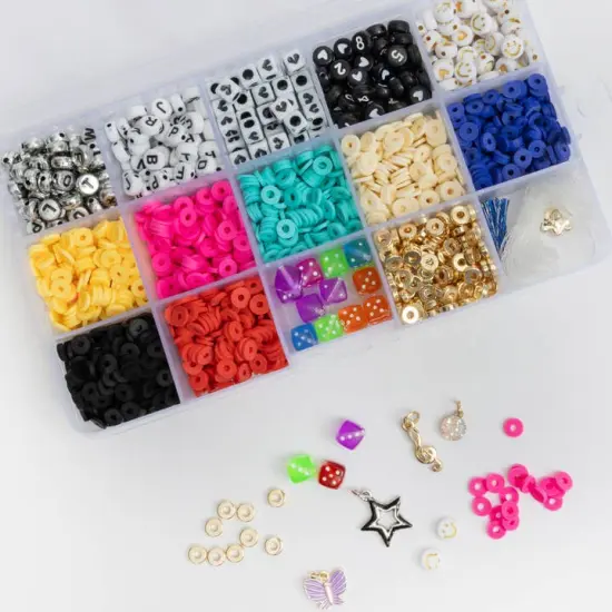 Bright Hearts and Numbers Heishi Letter Bead Box Kit {1}