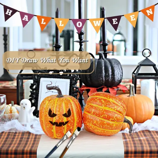 4PCS Big Orange Pumpkins for Table Display {2}