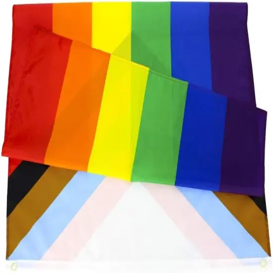 Progress Pride Flag 3x5 Fts - LGBT Community Support Gay Pride Rainbow Banner {2}