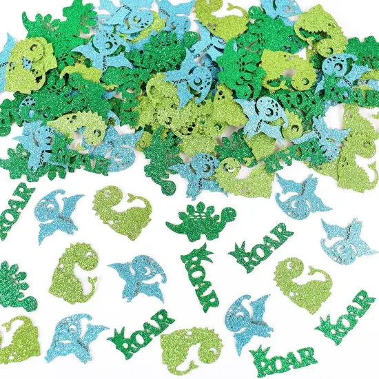 200PCS Dinosaur Confetti Cute Dino Theme Roar Birthday Party Baby Shower Table Confetti Kids Boys Girls Table Confetti Party Decoration for Baby Shower Children Birthday Party Decor {1}