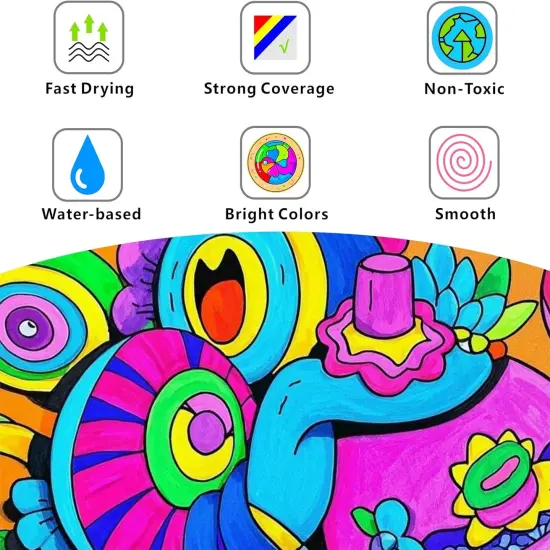 12 Colors Jumbo Markers, 10mm Jumbo Felt Tip, Acrylic Paint Pens Markers for Rock Painting, Poster, Stone, Ceramic, Glass, Wood, Canvas {3}