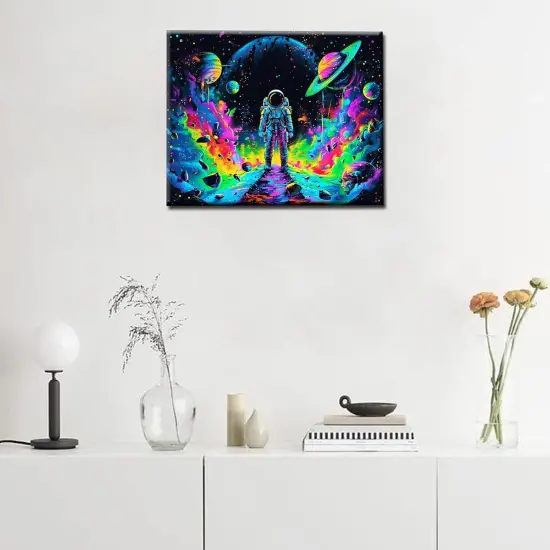 Galaxy Nebula Paint by Number for Beginner DIY Astronaut Acrylic Paint by Numbers for Adults Universe Paint by Number Oil Hand Painting Art Crafts for Home Wall Art Decor 16x20 (Frameless) {2}