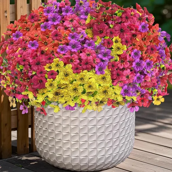 Artificial Fall Flowers for Outdoors -10 PCS {3}