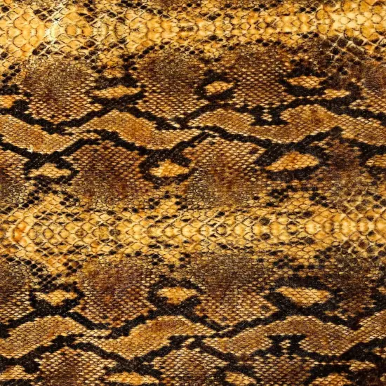 1 Yard Snakeskin Printed Velvet Fabric for Cosplay Costumes Leggings Apparel 60 Inches Width Gold {1}