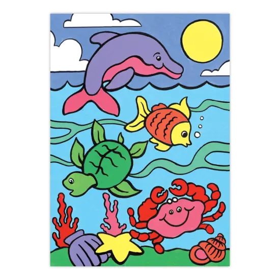 MFP6 | Painting by numbers&trade; Children's 10pc 8.75" x 11.75" Sea Animals Painting Project {2}