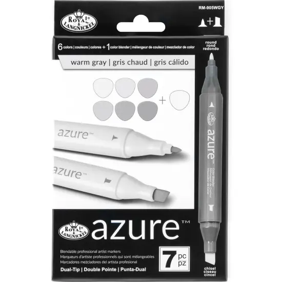 RM-905WGY | Azure&trade; 7pc Warm Gray Color Marker Set {1}