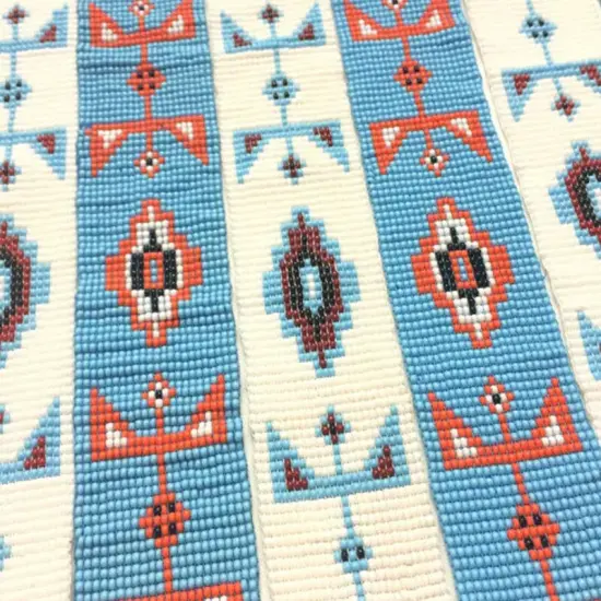 Native American Inspired Seed Beaded Bands White {6}