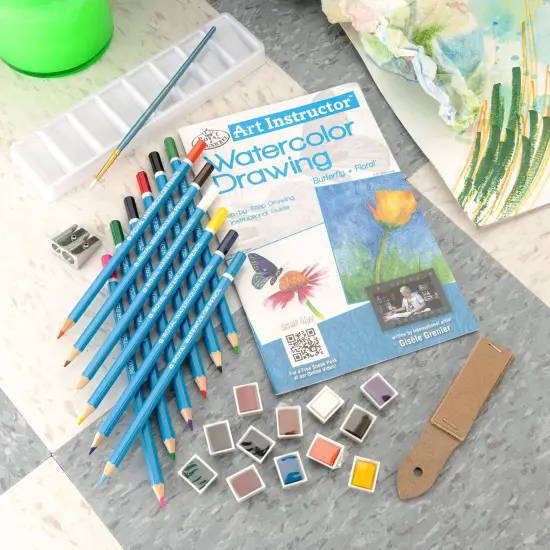 AIS-WPN3106 | Watercolor Drawing Clearview Art Set - 30pc {3}