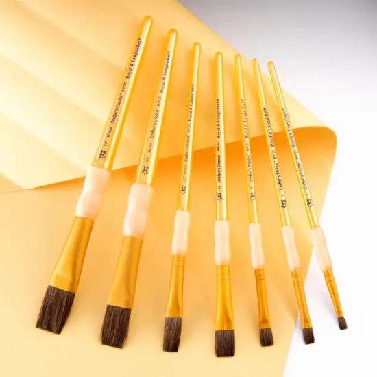 RCC 403 | Crafter's Choice&trade; 7pc Synthetic Camel Hair Variety Brush Set {5}